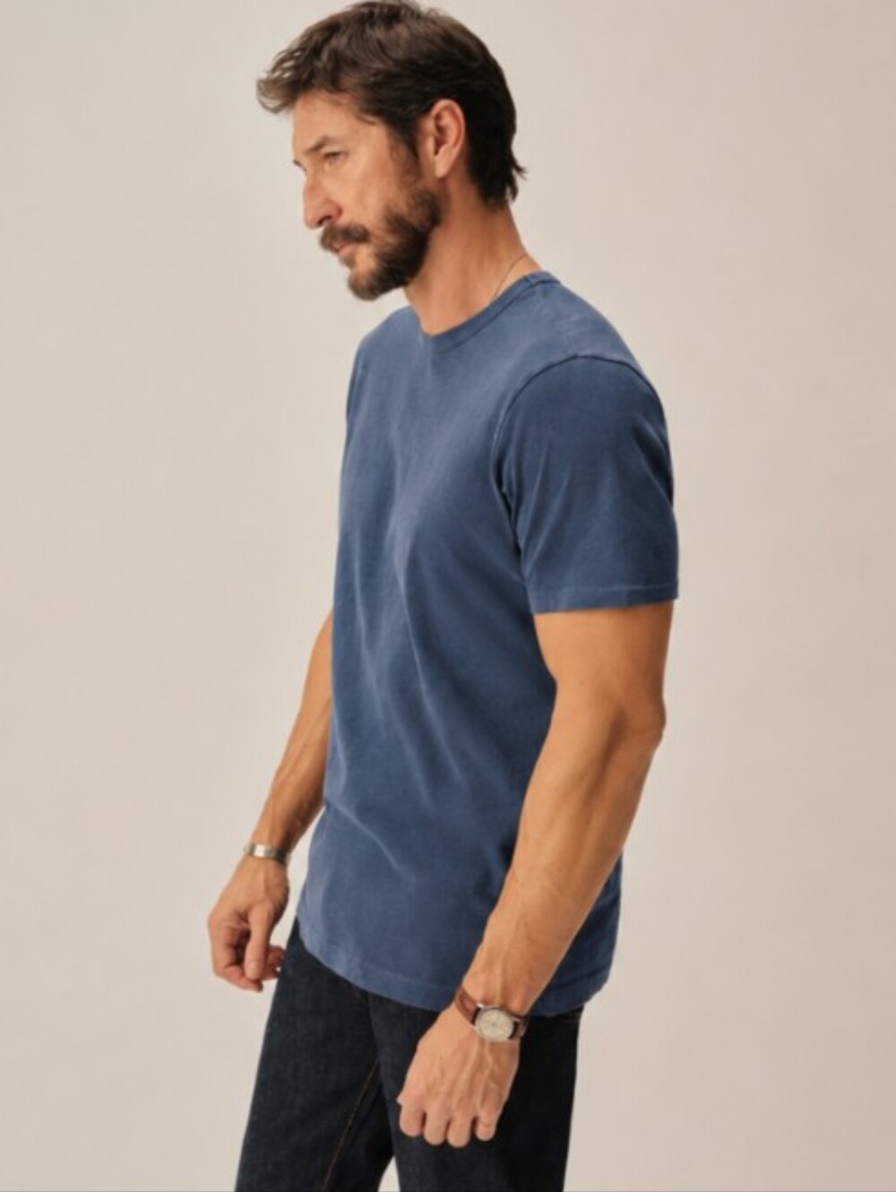 Buck Mason Slub Curve Hem Tee Sun Washed *Short Length